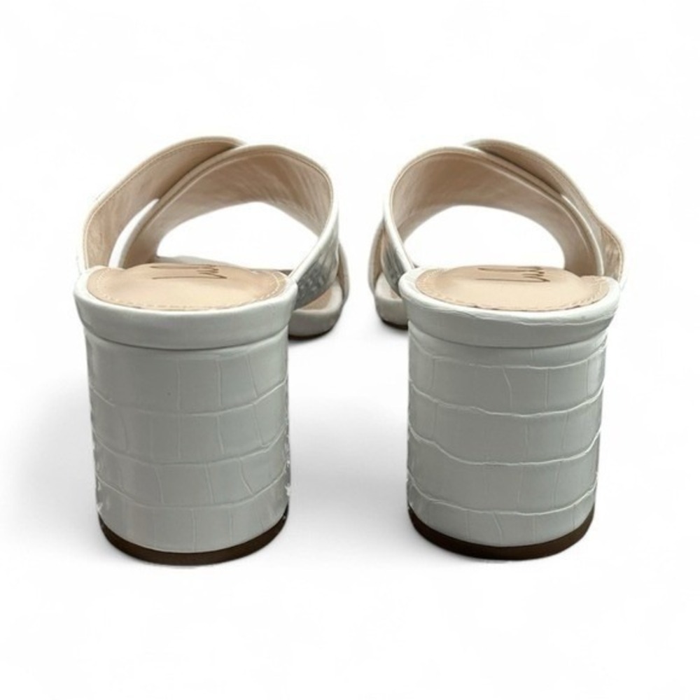 New in box, Lulus Ybarra Off White Crocodile-Embossed High Heel Sandals - Picture 6 of 7